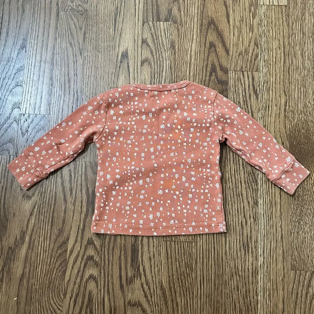 Hazel Village organic cotton long sleeve tee, size 12-18M
